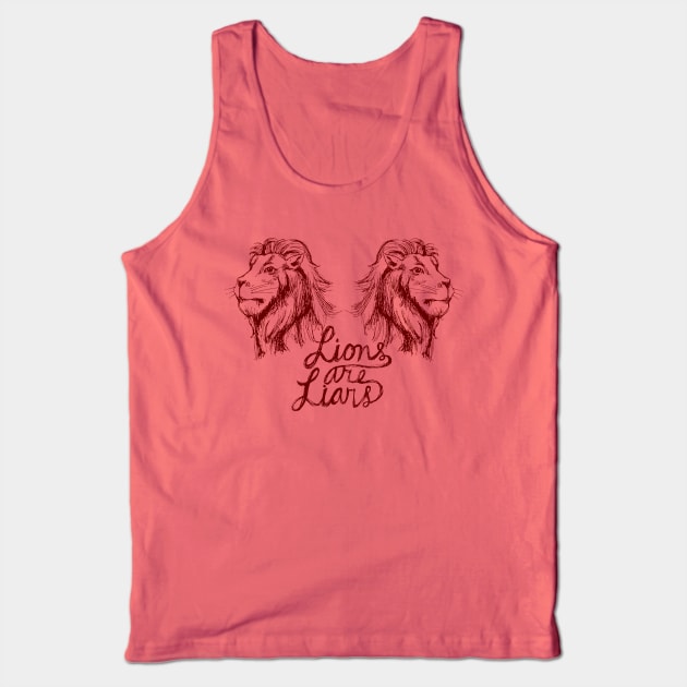 Lions Are Liars Tank Top by Tessa McSorley